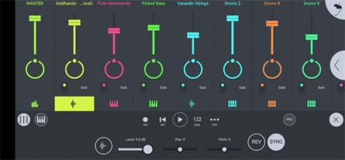 FL Studio Mobile 混音与编辑界面
