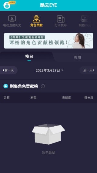 酷云EYE实时收视率